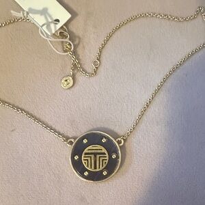 Gold and Black Pendant Necklace